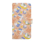 Textile for Babyの赤ちゃんのおもちゃ箱(オレンジ) 手帳型スマホケース