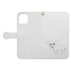 unko unkoのエサ待ちの犬 Book-Style Smartphone Case:Opened (outside)