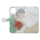 こっこさんのお店のダンサーシリーズ　1 「花の香り」 Book-Style Smartphone Case:Opened (outside)