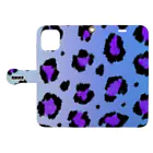ЯMMRのBlue leopard Book-Style Smartphone Case:Opened (outside)