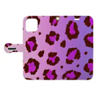 ЯMMRのPink leopard 手帳型スマホケースを開いた場合(外側)