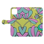 アトリエ葱の黄色のプチプチ Book-Style Smartphone Case:Opened (outside)