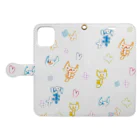 しろくまとツバメʕ•ᴥ•ʔ の５歳児ねこねこスマホ手帳ケース Book-Style Smartphone Case:Opened (outside)