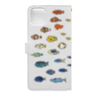しまのなかまfromIRIOMOTEのらくがきしまのなかま魚類（11〜13） Book-Style Smartphone Case :back