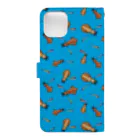 猫と釣り人のIKA_1CB_FB Book-Style Smartphone Case :back