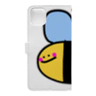 LoveAmooNのへんてこキャラクター はちさんの『びー』🐝💗 Book-Style Smartphone Case :back