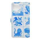 aosansyoのaosansyo10周年記念タイル画 Tiles connecting decade Book-Style Smartphone Case :back