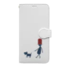 chikichickleの犬の散歩 Book-Style Smartphone Case