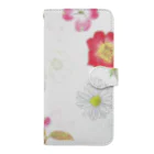 はなうた商店のfloral smart phone case 手帳型 手帳型スマホケース