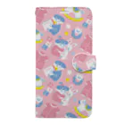 Textile for Babyの赤ちゃんのおもちゃ箱(ピンク) Book-Style Smartphone Case