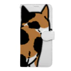 Riotoのねこけつ（三毛猫、アップ） Book-Style Smartphone Case