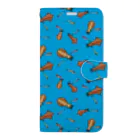 猫と釣り人のIKA_1CB_FB Book-Style Smartphone Case