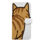 Riotoのねこけつω（茶トラ、アップ） Book-Style Smartphone Case