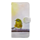 “すずめのおみせ” SUZURI店のメジロ（lovely bird） Book-Style Smartphone Case