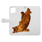 Elegant CatのElegant Cat ④ Book-Style Smartphone Case:Opened (outside)