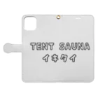 ひよこねこ ショップ 1号店のTENT SAUNA イキタイ Book-Style Smartphone Case:Opened (outside)