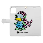 CAFEKiitosの【CAFE Kiitos × AMABIE】シリーズ Book-Style Smartphone Case:Opened (outside)