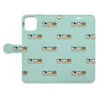 ウチのMEIGENやさんのうし、みっつです Book-Style Smartphone Case:Opened (outside)