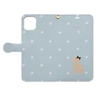 colom-dogsのトイプードル【COLOM.コロ。】 Book-Style Smartphone Case:Opened (outside)