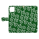 ももよりの唐草模様 Book-Style Smartphone Case:Opened (outside)