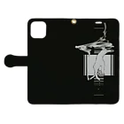 百々田のs black Book-Style Smartphone Case:Opened (outside)