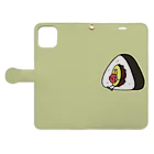 AVOCADO FAMILYの梅干しおにぎり Book-Style Smartphone Case:Opened (outside)