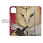 Enigma  Galleryの「メンフクロウ公爵」 Book-Style Smartphone Case:Opened (outside)