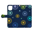 Momonngamonnga zakka の夜空の花火 Book-Style Smartphone Case:Opened (outside)