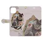 monetのmonet/Beautiful cat clown-Gothic Book-Style Smartphone Case:Opened (outside)