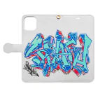 あさぎのgraffiti 「SNAFU」　Ver.color Book-Style Smartphone Case:Opened (outside)