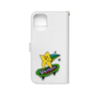 SK8starの初心者スケーター星くんTシャツ Book-Style Smartphone Case :back