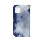 SORAIROの青空　冬の午後　晴れ　白い雲 Book-Style Smartphone Case :back