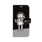 しもんずげーとの(iPhone12 mini用)宇宙服を着た宇宙人 Book-Style Smartphone Case