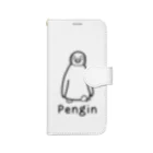 MrKShirtsのPengin (ペンギン) 黒デザイン 手帳型スマホケース