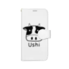 MrKShirtsのUshi (牛) 黒デザイン Book-Style Smartphone Case