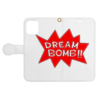 ヒラエイのDREAM BOMB!! ユメノバクダン 手帳型スマホケースを開いた場合(外側)