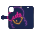 CHOTTOPOINTのCuteなGirl Book-Style Smartphone Case:Opened (outside)