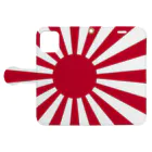 日乃丸本舗のRising sun flag 手帳型スマホケースを開いた場合(外側)