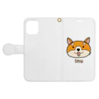 MrKShirtsのInu (犬) 色デザイン Book-Style Smartphone Case:Opened (outside)