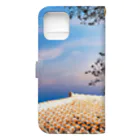 mizuphoto galleryの夕焼けと赤瓦屋根 Book-Style Smartphone Case :back