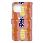 Zakuro textileのWeathercock かざみどり Book-Style Smartphone Case :back