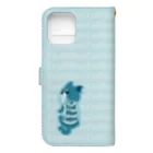 Teal Blue Coffeeのなに？ Book-Style Smartphone Case :back