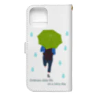 キッズモード某の平凡な雨の日　（グリーンVr） Book-Style Smartphone Case :back