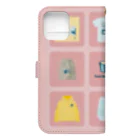 Teal Blue CoffeeのTealBlueItems _Cube PINK Ver. Book-Style Smartphone Case :back