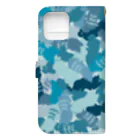 Teal Blue Coffeeのhide-and-seek Book-Style Smartphone Case :back