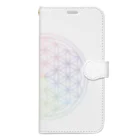 フラワーオブライフ（神聖幾何学）専門店のフラワーオブライフ（rainbow） Book-Style Smartphone Case