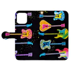 Rock★Star Guitar School 公式Goodsのサイケギター🎸 Book-Style Smartphone Case:Opened (outside)