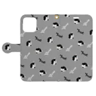 まるいねこのmeow ～白黒猫～ Book-Style Smartphone Case:Opened (outside)