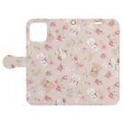 mikkoのcharacters & flower Book-Style Smartphone Case:Opened (outside)