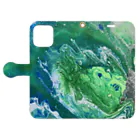 Joinus shop 〜アートデザイン〜の『Green Earth』手帳型携帯カバー Book-Style Smartphone Case:Opened (outside)